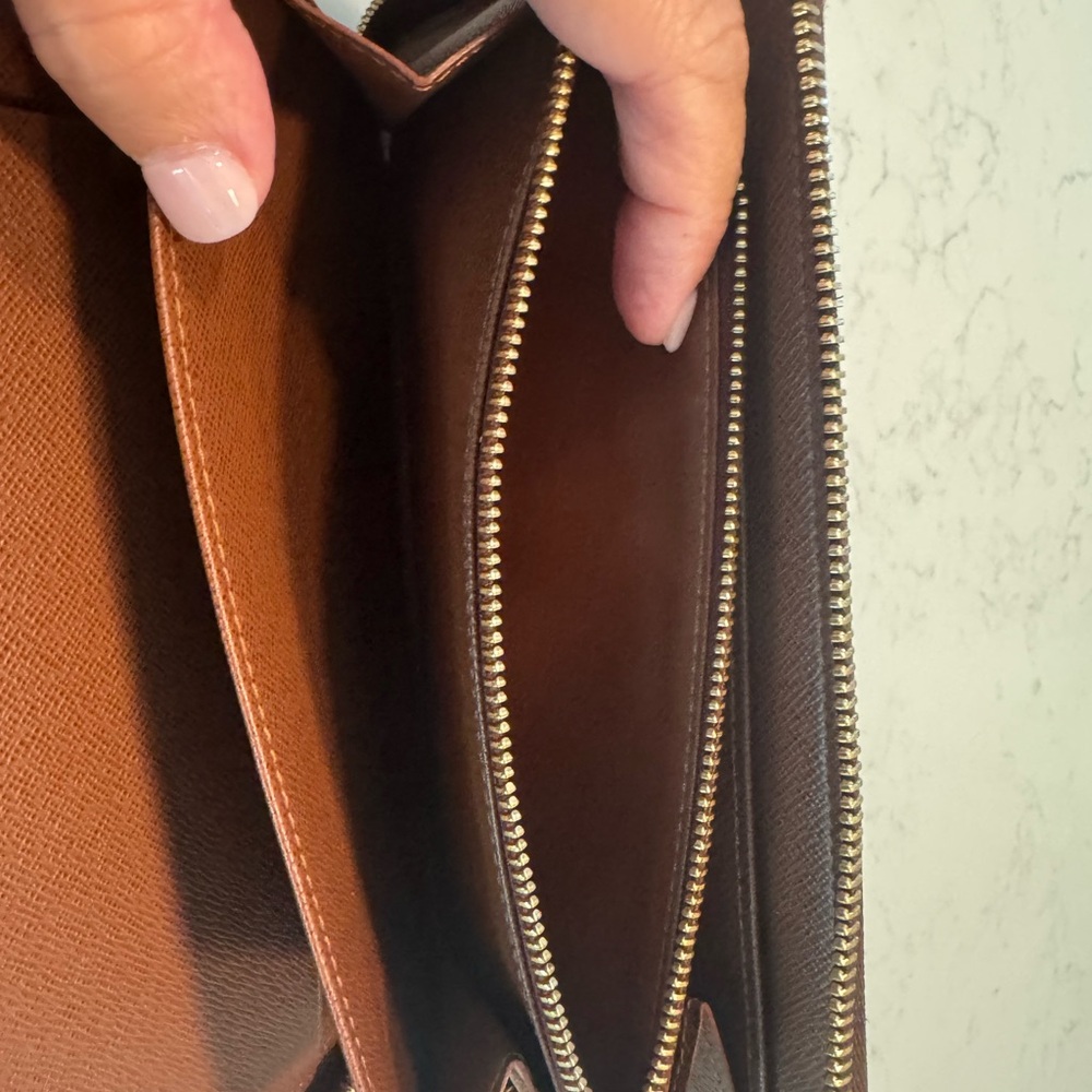 Louis Vuitton Brown and Gold Monogram Zip Wallet - Picture 11 of 16